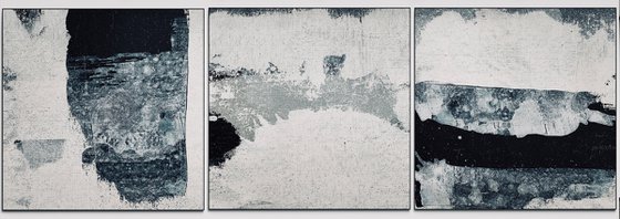 Abstract No. 7021 black and white - set of 3