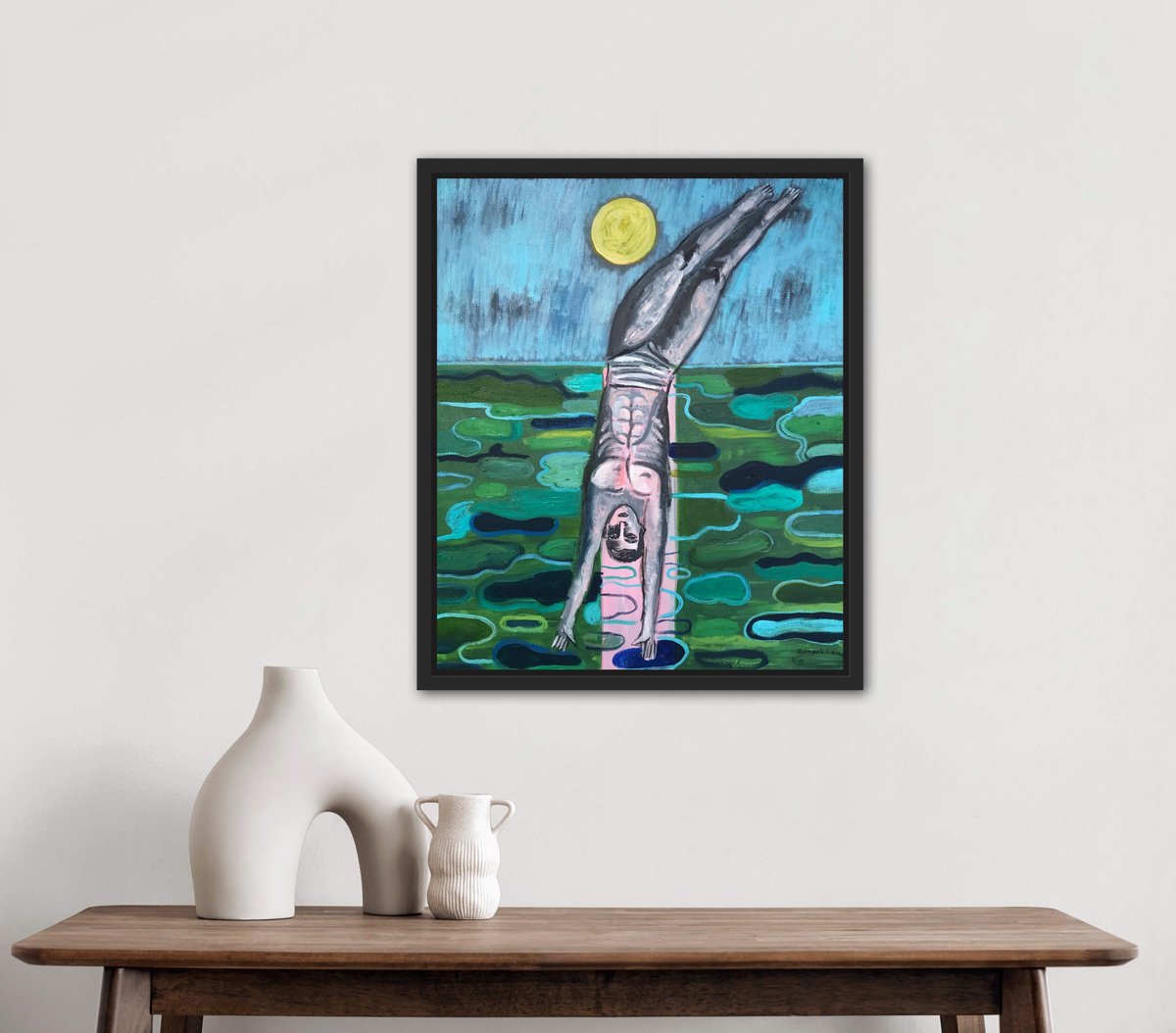 Impressionistic Portrait Oil Painting By Roberto Munguia Garcia, 20 X 24", Clavado En La Laguna Verde, Original Artwork