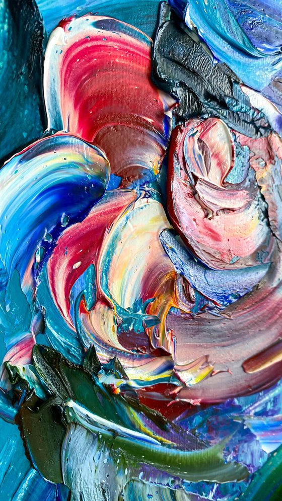 Vibrant Cosmic Bloom Art