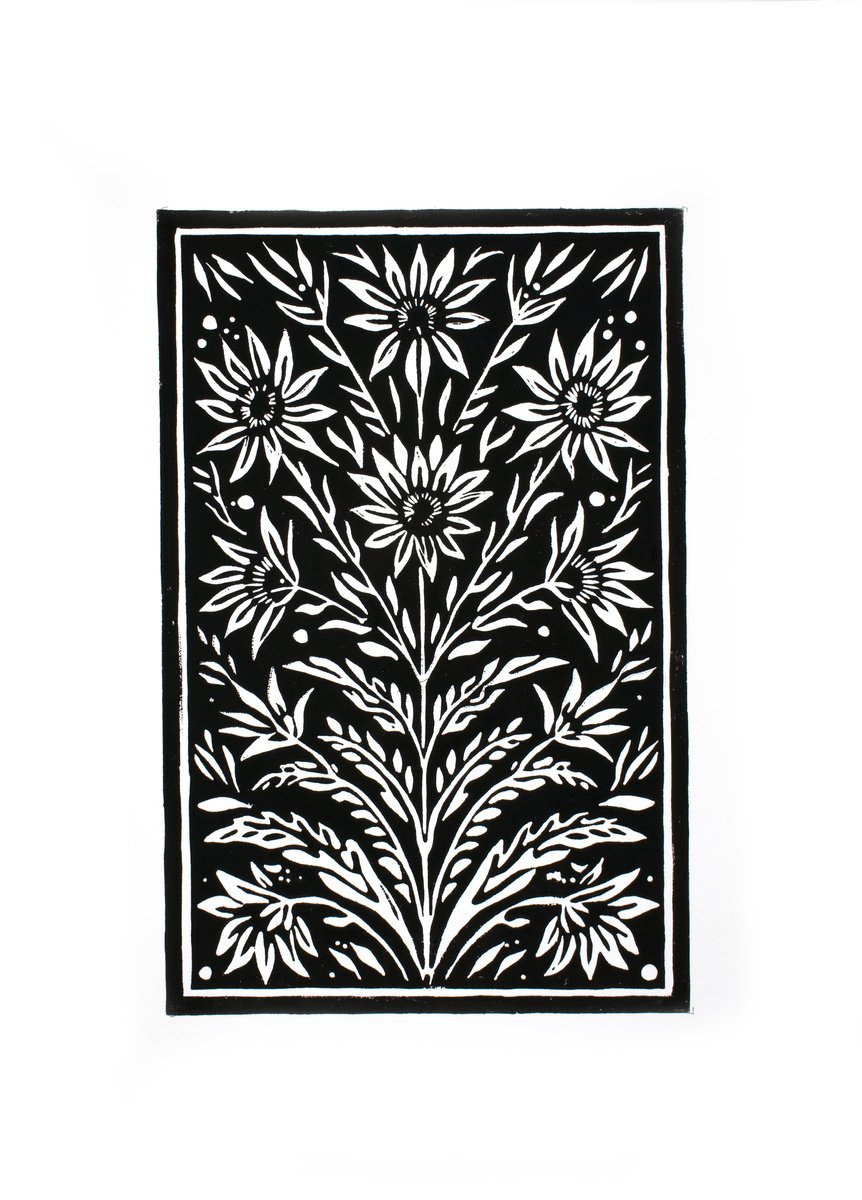 Floral ornament black by Kosta Morr