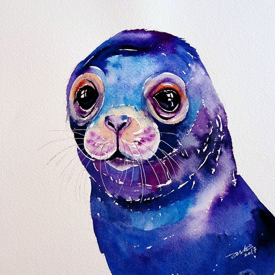 Sea Lion Cub_ Blue Baby