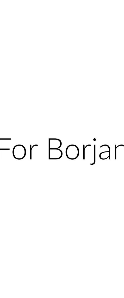 For Borjan by Mariann Johansen-Ellis
