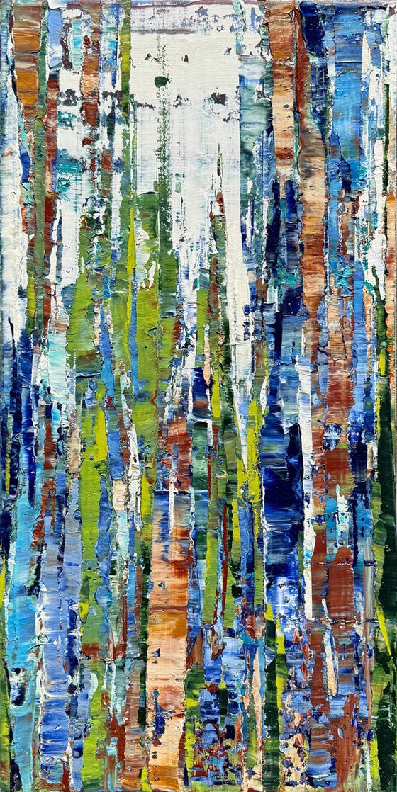 Summer forest at dawn