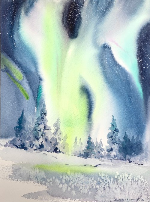 Aurora borealis #24 by Eugenia Gorbacheva