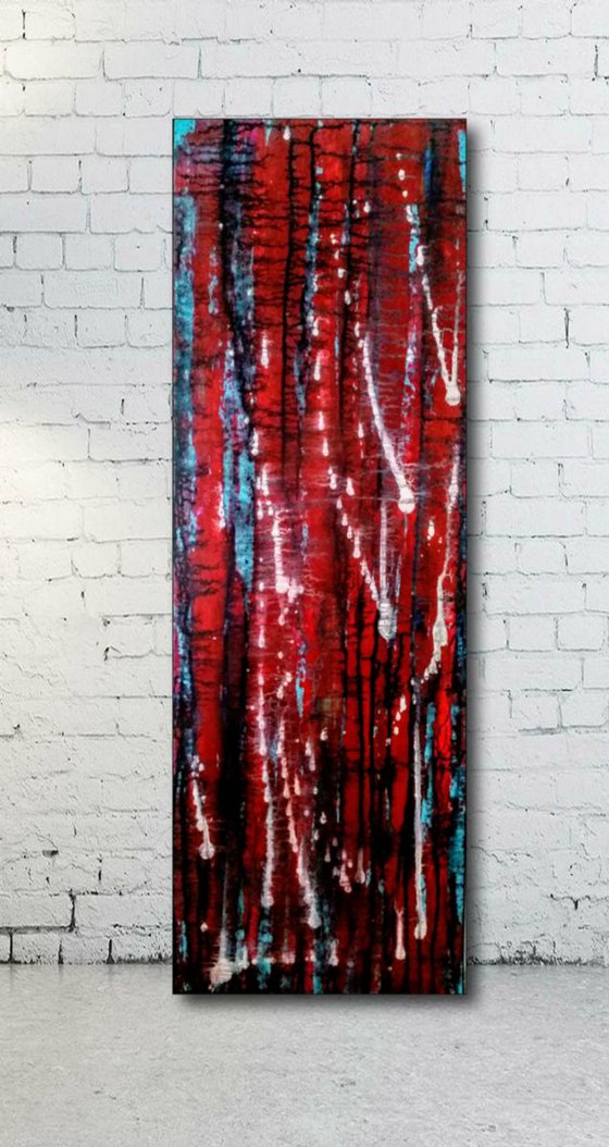 Red Untitled (Urban Series) by Jane Efroni at Urban Village Studio