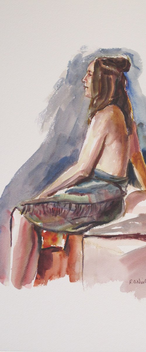 Seated female nude by Rory O’Neill