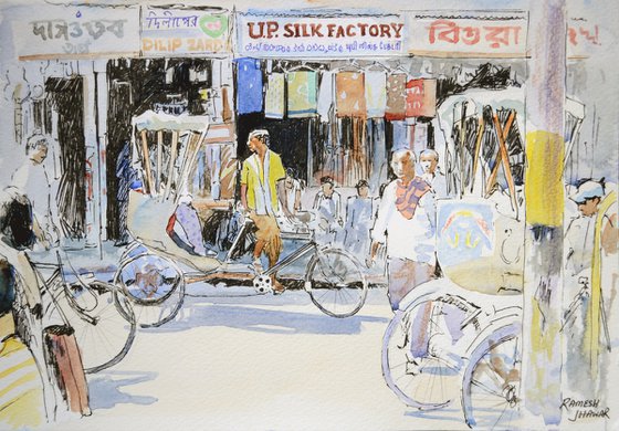 Varanasi street sketch