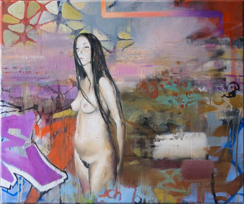 Nude in pastel shades by Lisa Braun