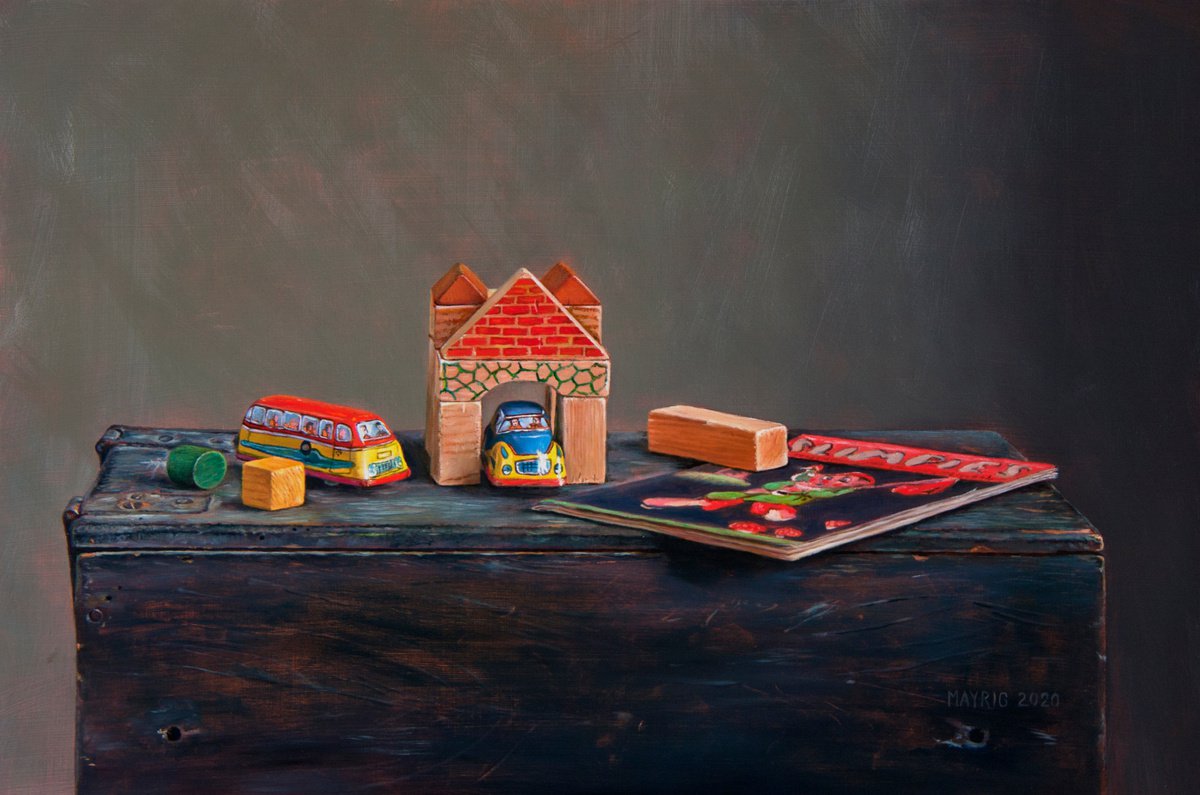 Photorealistic Oil Painting , Entrance To The City Of Toys By Mayrig Simonjan, 24 X 16, Artwork For Sale On Artfinder