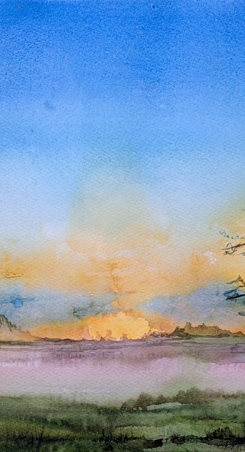 Mist no.2 watercolour by Richard Freer