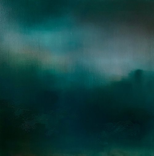 "Through the water" 70x70 cm by Elena Troyanskaya