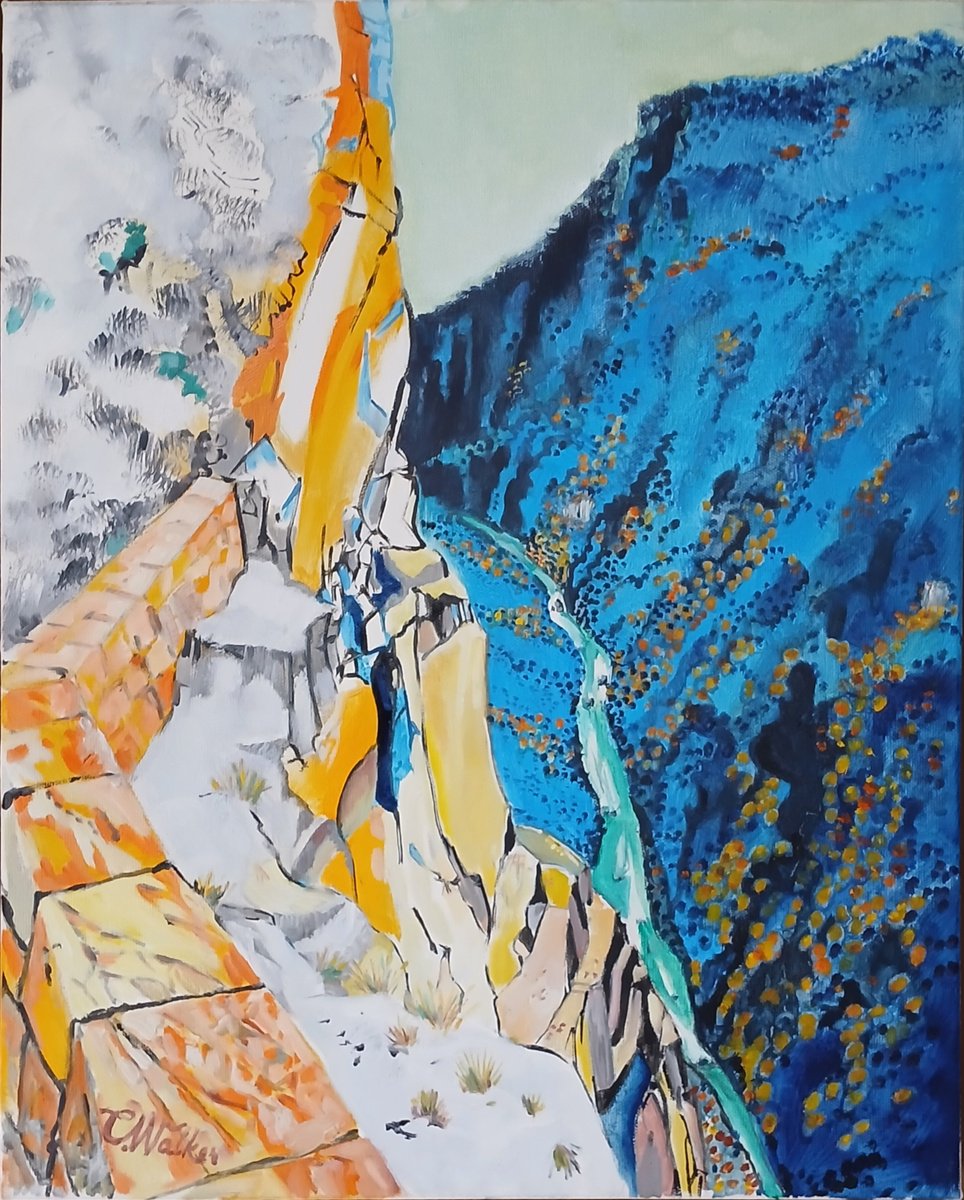 Expressive Oil Painting , Gorge - From La Route Des Cri?tes By Chris Walker, 16 X 20, Artwork For Sale On Artfinder