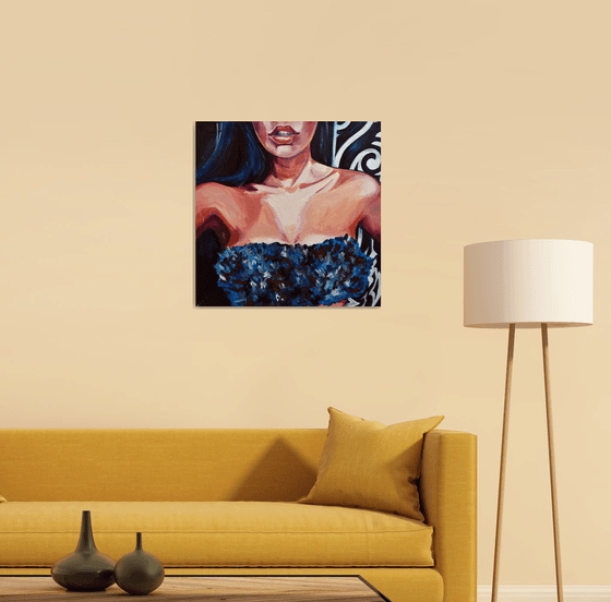 Sexy Woman Acrylic Painting