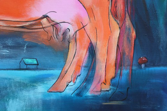 The Orange Ghost Cow