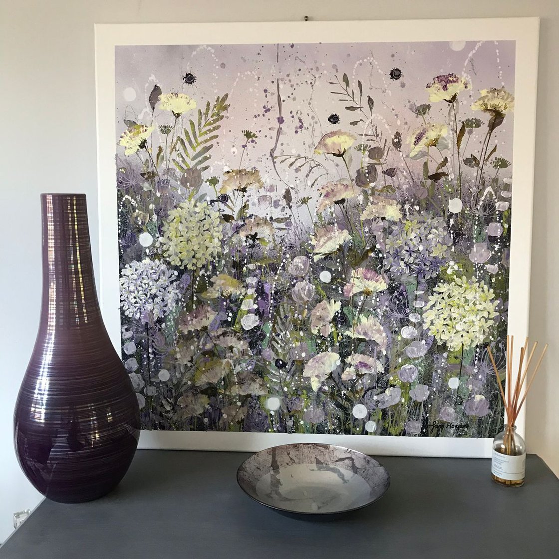 Dusky mauve Acrylic painting by Jane Morgan | Artfinder