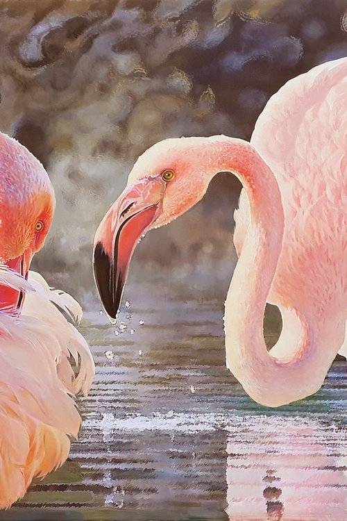 PINK FLAMINGOS by Tatiana Rezvaya