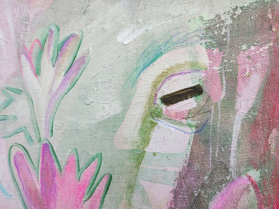 Crocus Milk, left part of the triptych