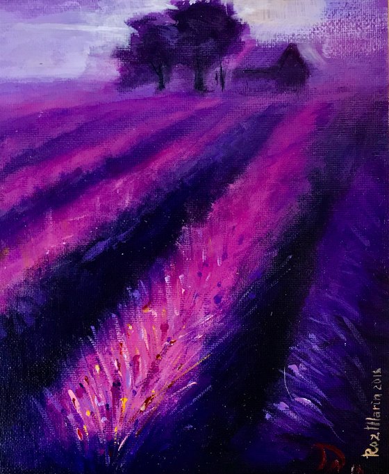 Lavender Sunset landscape