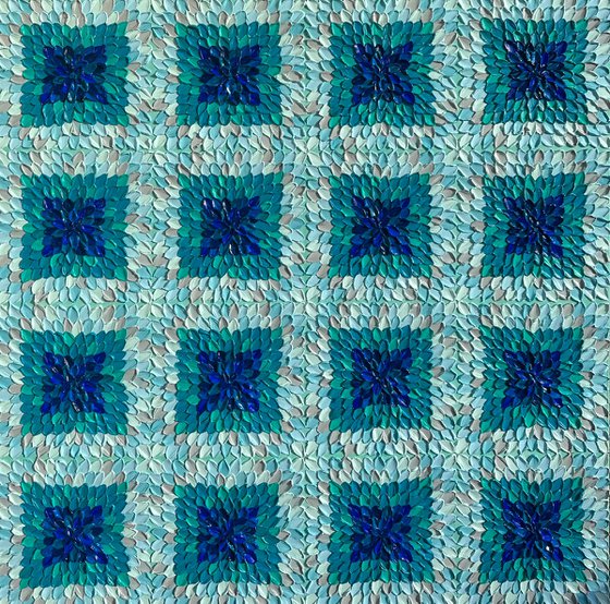 Teal kaleidoscope