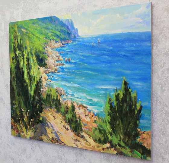 Summer sun over the sea