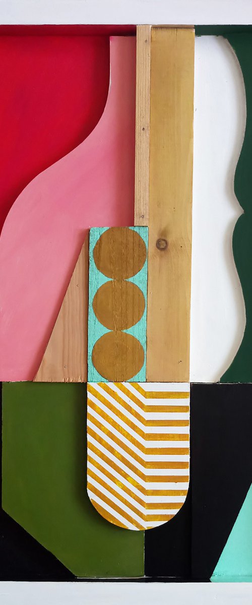 relief with ochre circles by Liam Hennessy