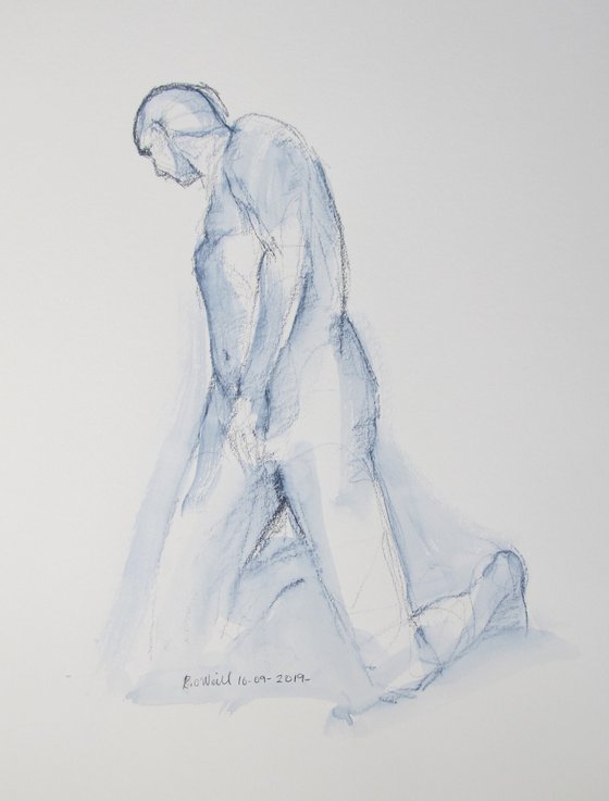 Male nude Kneeling