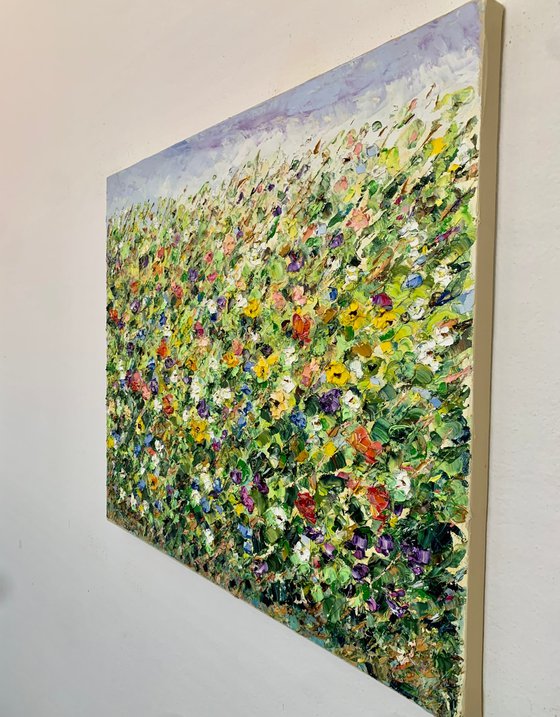 Colorful flowers in the field