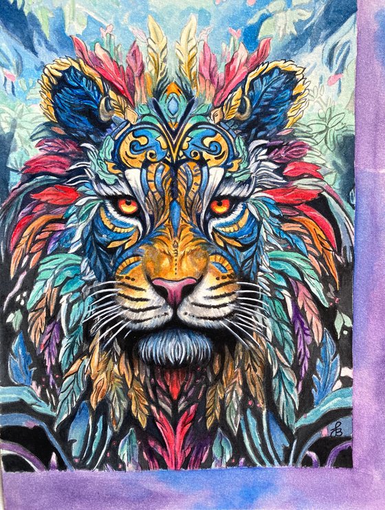 Majestic Spirit Lion Art