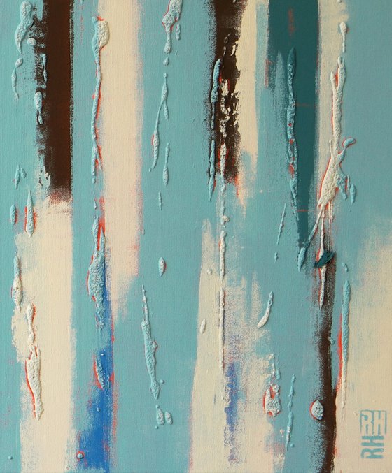 Light Blue Panels 30O - Original Artwork