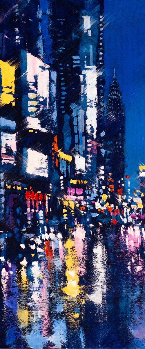 Night city after rain by Aleksandr Neliubin