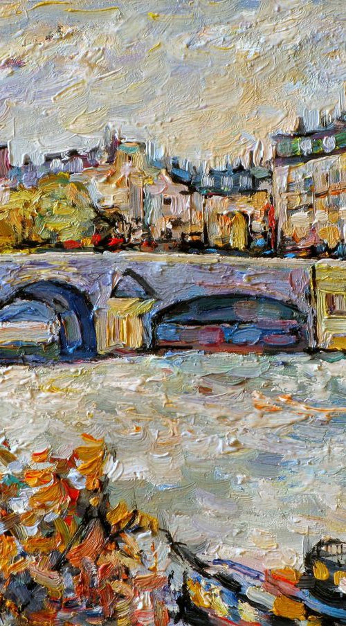 Quay of Paris. by Nikifor Swiristuhin