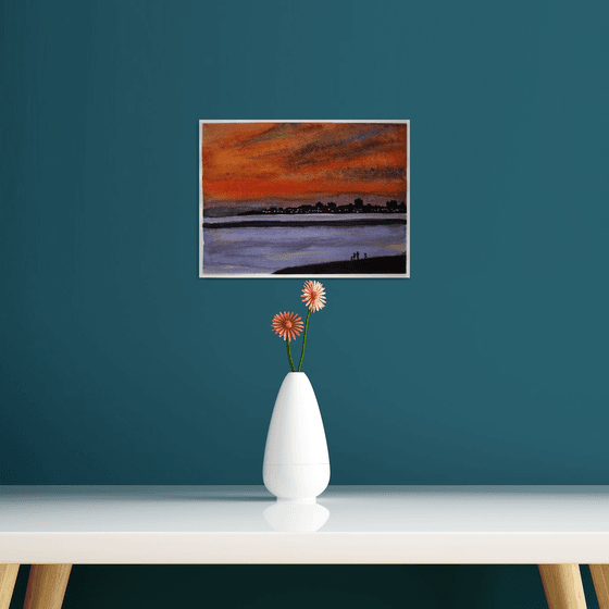 Sunset Over Portsmouth /  ORIGINAL PAINTING