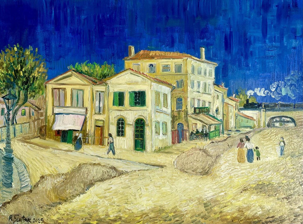 Vincents House In Arles By Roman Sleptsuk, 31 X 24, Artwork For Sale On Artfinder
