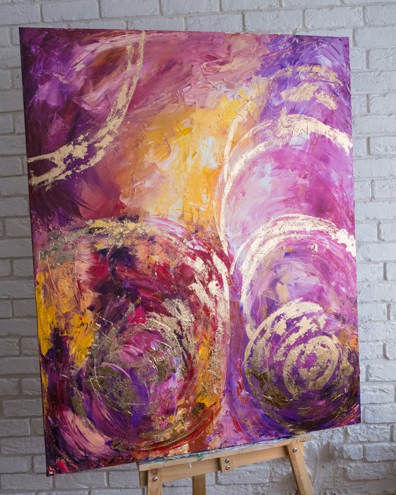 Gold Leaf Abstract Painting