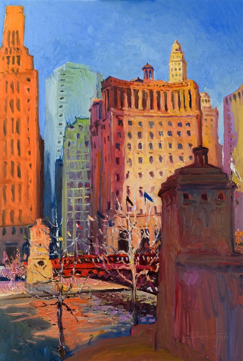 Chicago, Michigan Ave By Suren Nersisyan, 24 X 36, Artwork For Sale On Artfinder