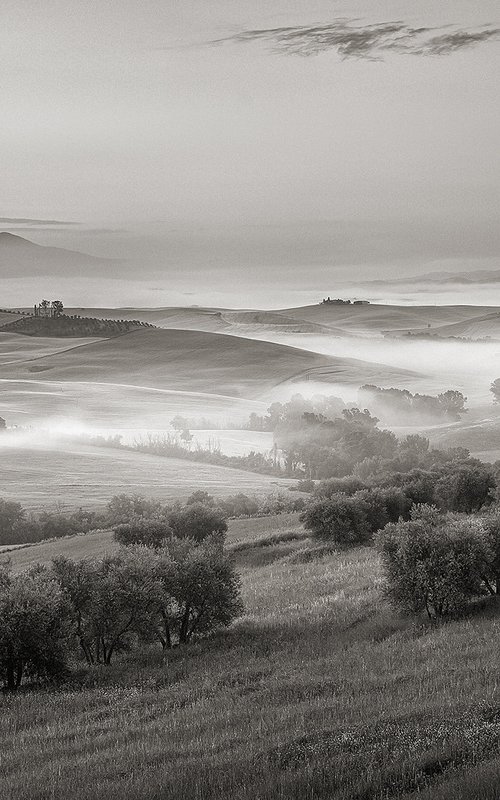 Fog river in Tuscany by Peter Zelei