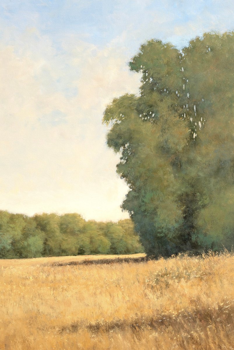 Impressionistic Landscape Oil Painting By Don Bishop, 24 X 36, Summer Trees 250921, Original Artwork
