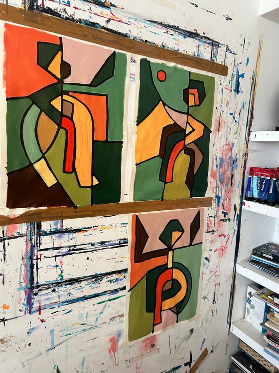 Dancing in the Forest (Set of 3)