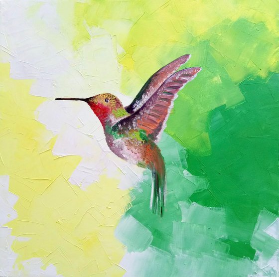 Green mood / Flying hummingbird