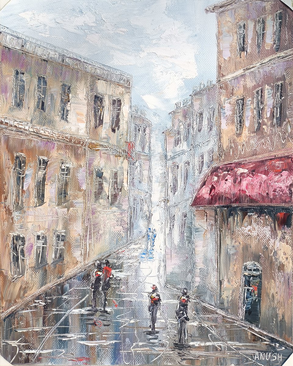 Rain-Washed Streets By Anush Emiryan, 20 X 26, Artwork For Sale On Artfinder