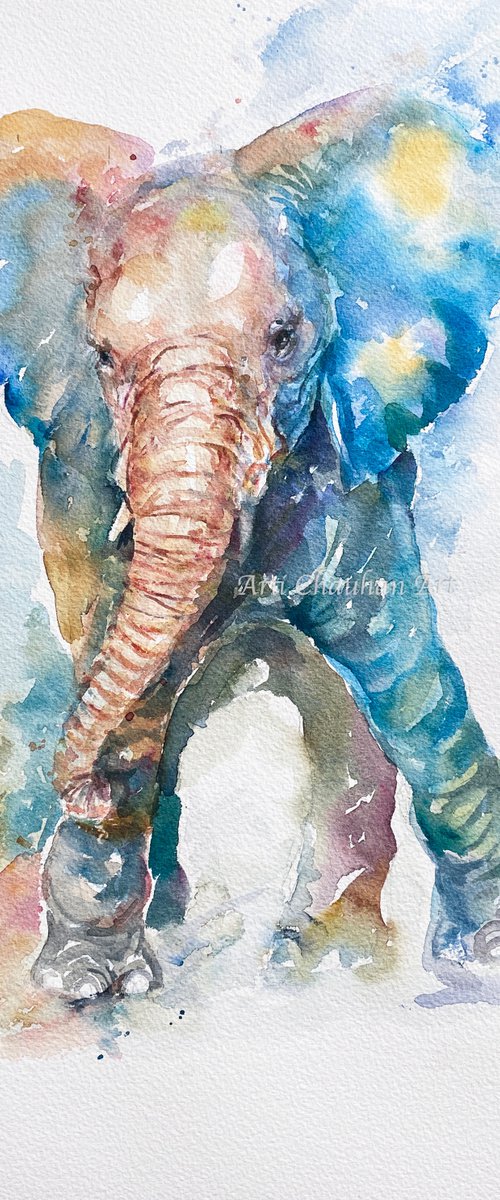 Happy Hailey_ Baby Elephant by Arti Chauhan