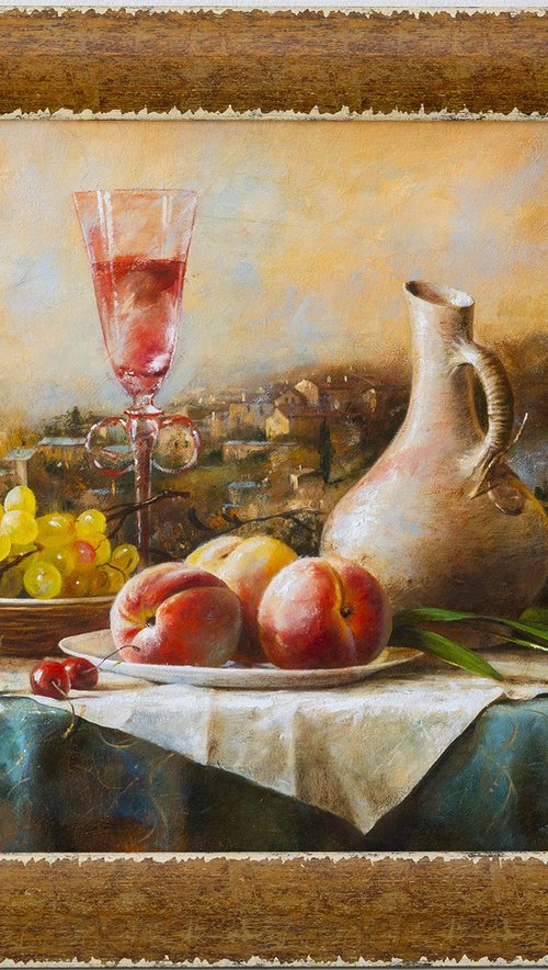 Repast With A Landscape In The Background by Ira Volkova