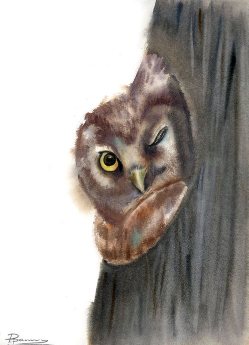 OWL in hollow by Olga Shefranov (Tchefranov)