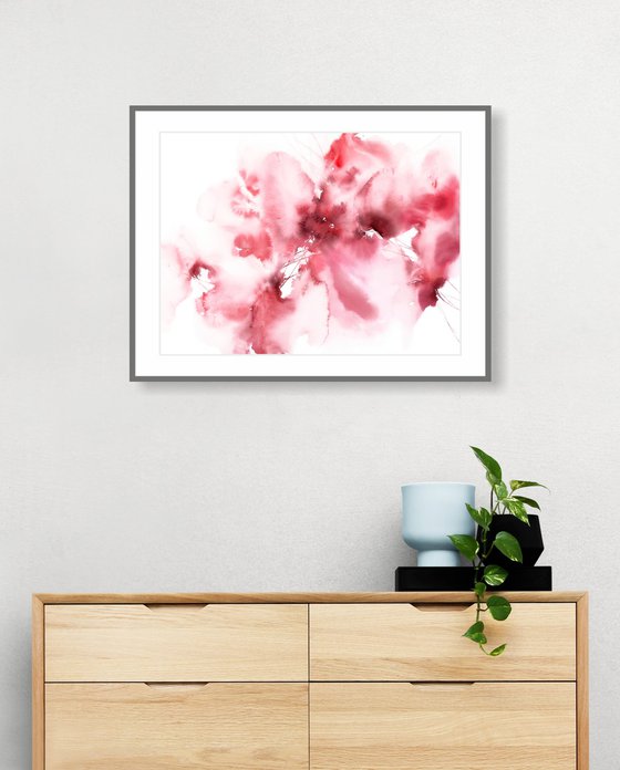 Pink abstract flowers