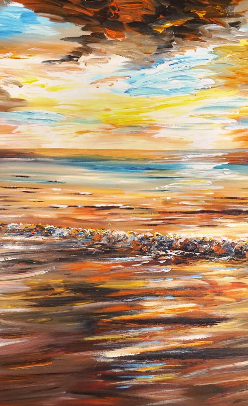 Romantic Evening Seascape  D 1 by Peter Nottrott