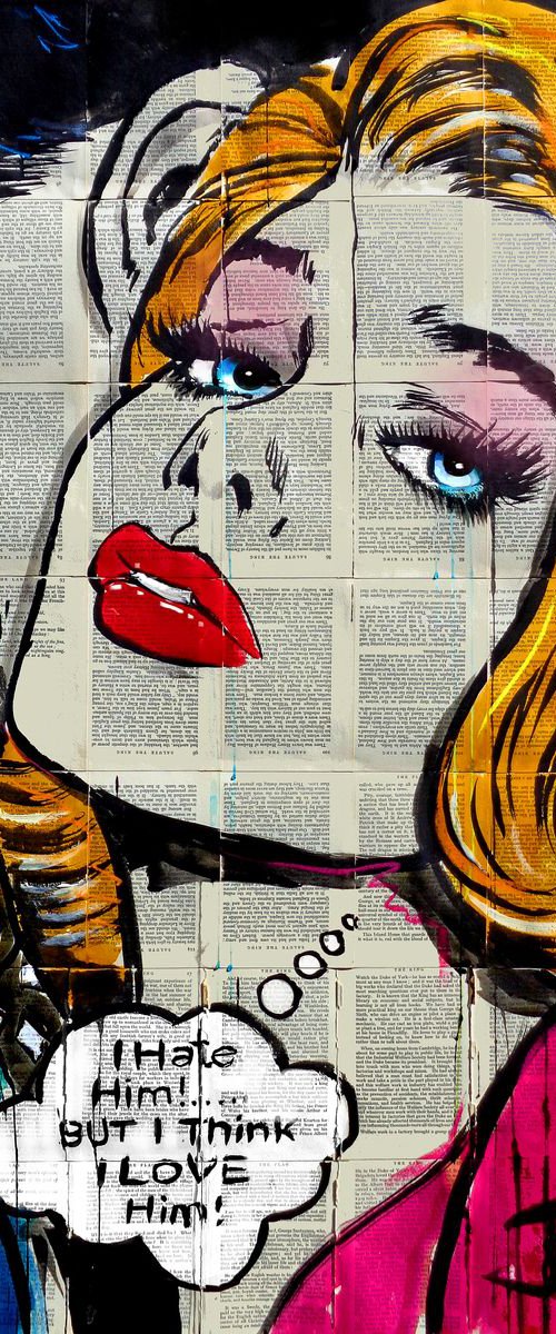 LOVE HATE POP ART by Loui Jover