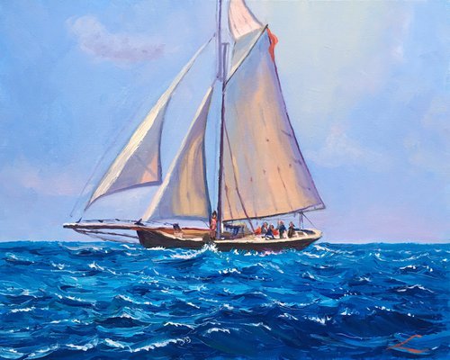 Sail boat by Elena Sokolova