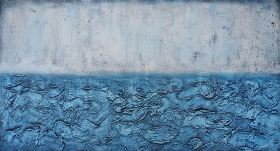 Abstract,white,blue, christmas sale was 1445 USD now 1145 USD.