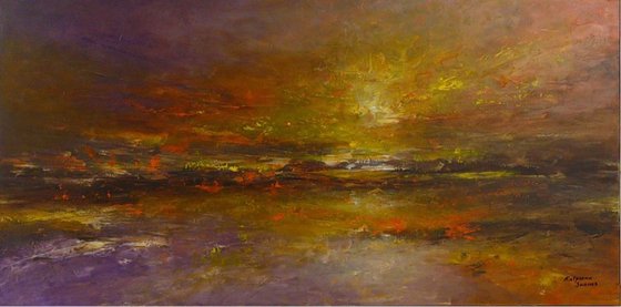 Lustrous Shore  (Large, Panoramic, 100x50cm)