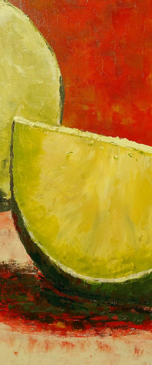 Slices of one Limette by Danijela Dan
